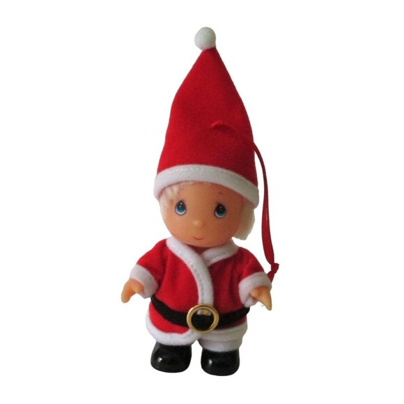 Precious Moments Santa Doll Ornament - Vintage 2000 Christmas Tree Decoration - Picture 1 of 5